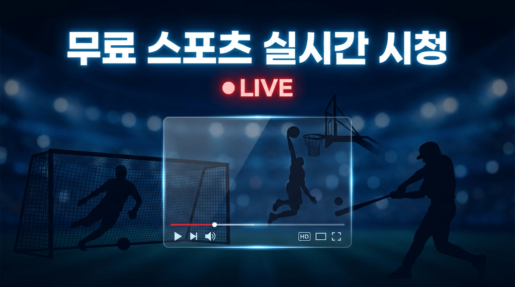 “무료 스포츠 실시간 시청 배너 이미지 │ 퀵티비 무료 스포츠 생중계 플랫폼 │ 실시간 경기 중계, LIVE 스트리밍, 고화질 스포츠 방송 제공 썸네일”